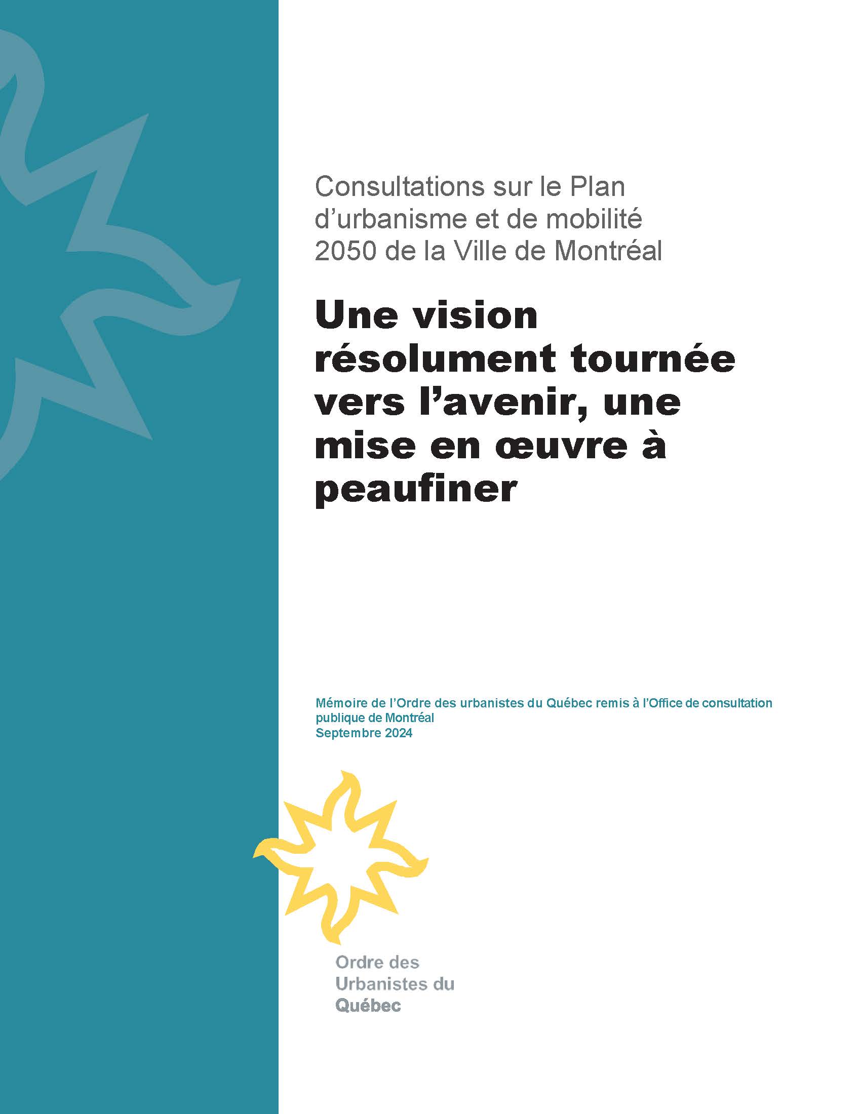 OUQ - Mémoire déposé dans le cadre des consultations sur le Plan d’urbanisme et de mobilité 2050 de la Ville de Montréal